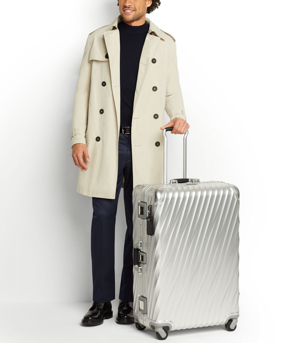 19 degree aluminium extended trip checked luggage 775 cm