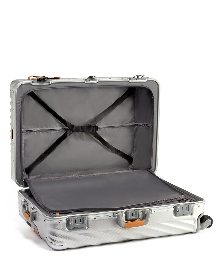 19 degree aluminium extended trip checked luggage 775 cm