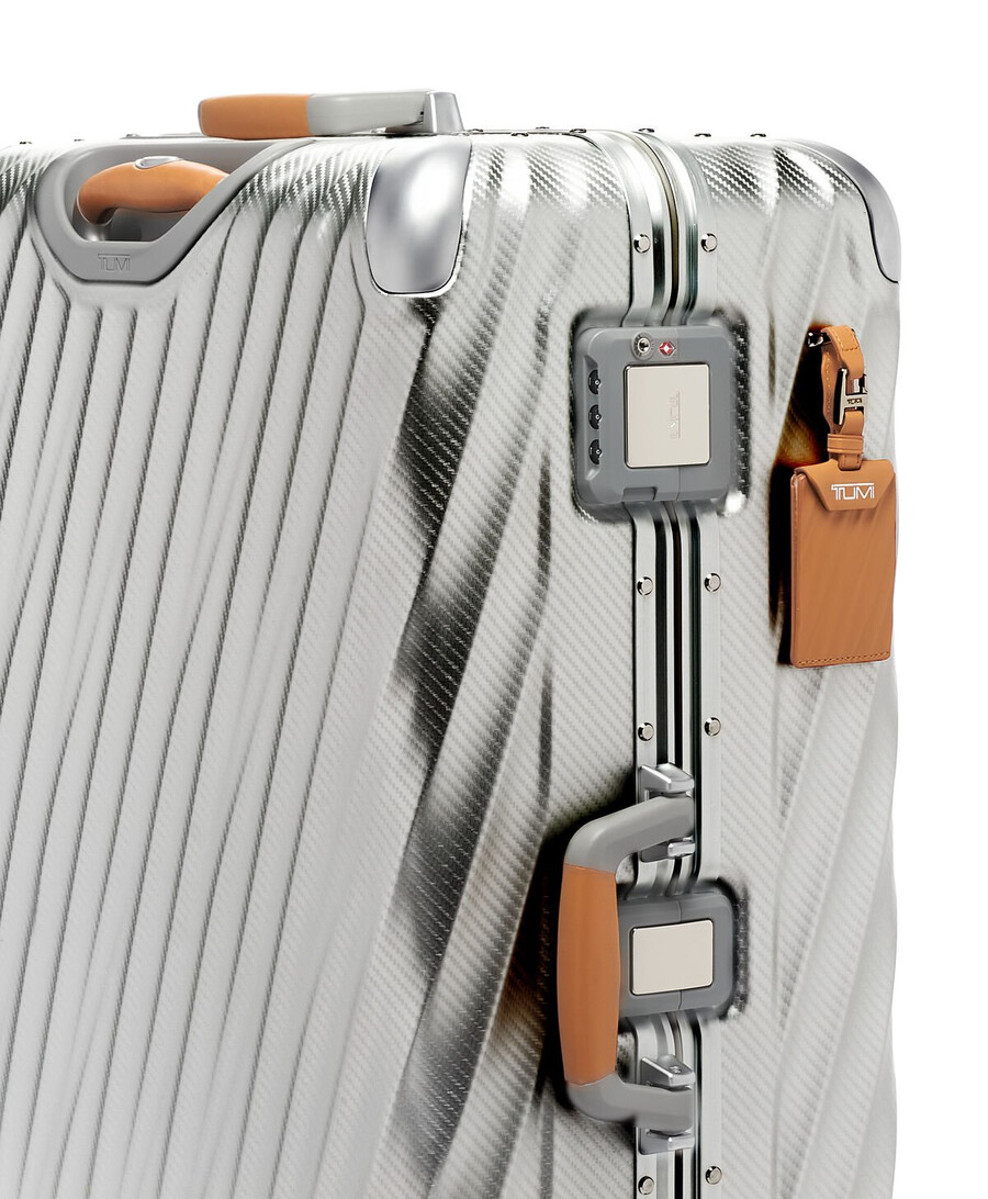 19 degree aluminium extended trip checked luggage 775 cm