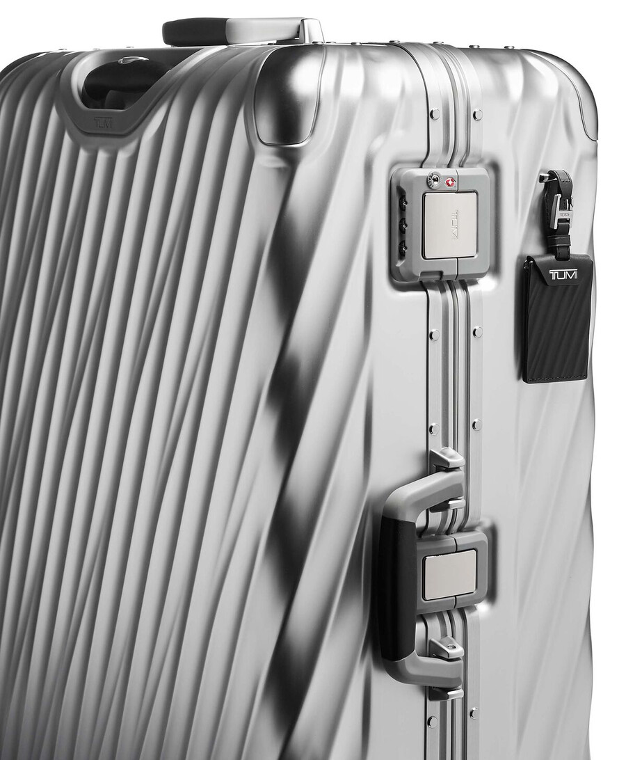 19 degree aluminium extended trip checked luggage 775 cm