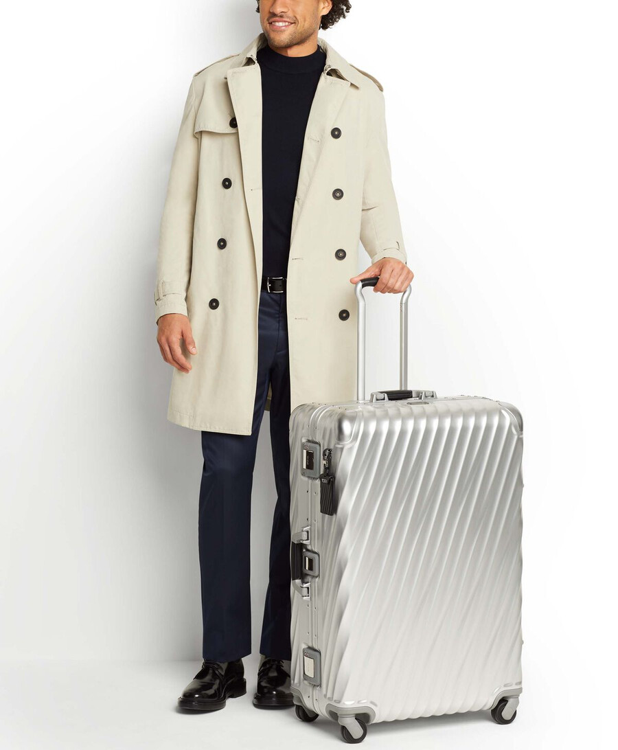 19 degree aluminium extended trip checked luggage 775 cm