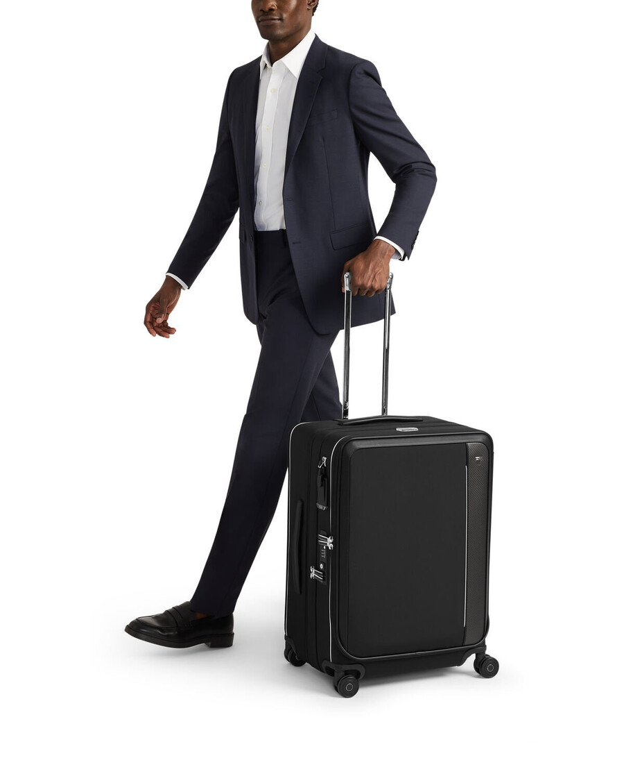 arrivé short trip expandable dual access checked luggage 66 cm