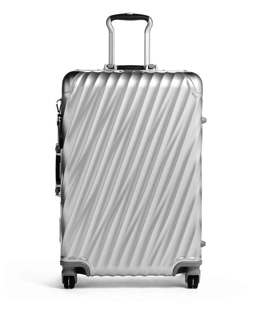 19 degree aluminium short trip checked luggage 66 cm