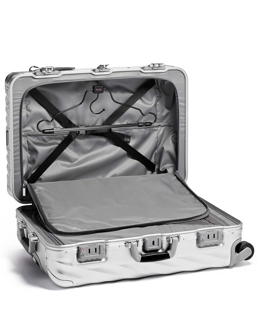 19 degree aluminium short trip checked luggage 66 cm