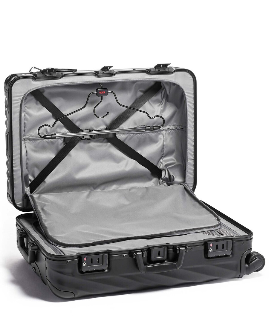 19 degree aluminium short trip checked luggage 66 cm